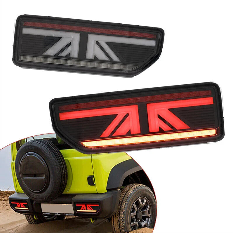 VLAND Pair Suzuki Jimny 19+ LED DRL Lightbar Rear Lights Tail Lamps Smoke LHD