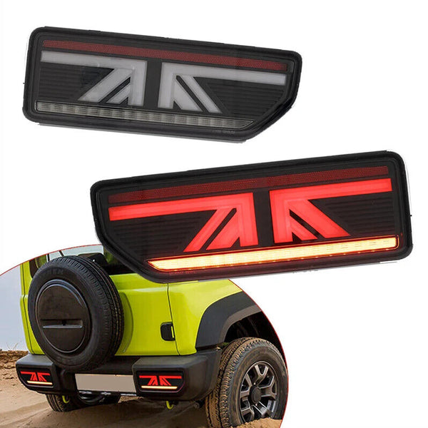 VLAND Pair Suzuki Jimny 19+ LED DRL Lightbar Rear Lights Tail Lamps Smoke LHD