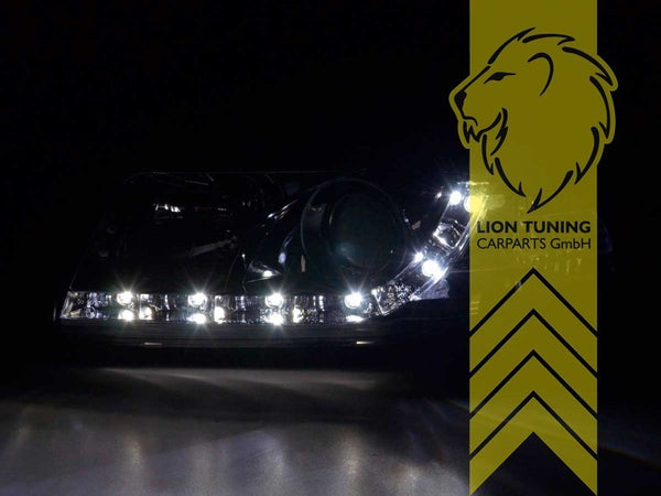 LT Pair LED DRL Lightbar Halo Headlights Audi A4 B5 99-01 Sedan Avant chrome LHD