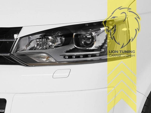 LT CSR headlight eyelids covers trims VW Bus T5 Facelift T5.1 09+ ABS Paintable