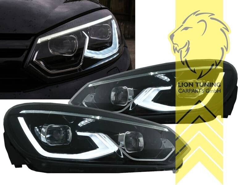 LT LED DRL Lightbar Headlights VW Golf 6 08-13 Sedan Cabrio Variant dynamic LHD