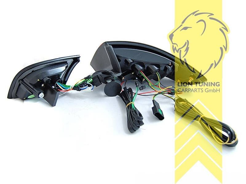 LT Pair LED Lightbar Rear Lights Audi A3 8PA Sportback 04-08 Black Smoke LHD