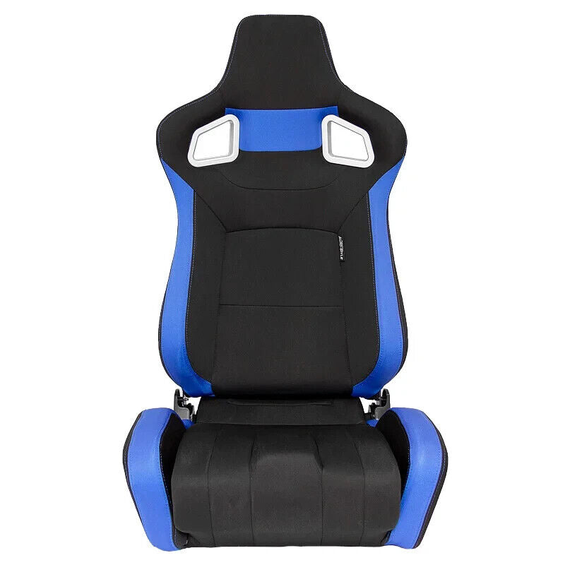 ATS RS6 x1 Universal Car Van 4x4 Motorhome Bucket Seat Black Blue Textile Fabric