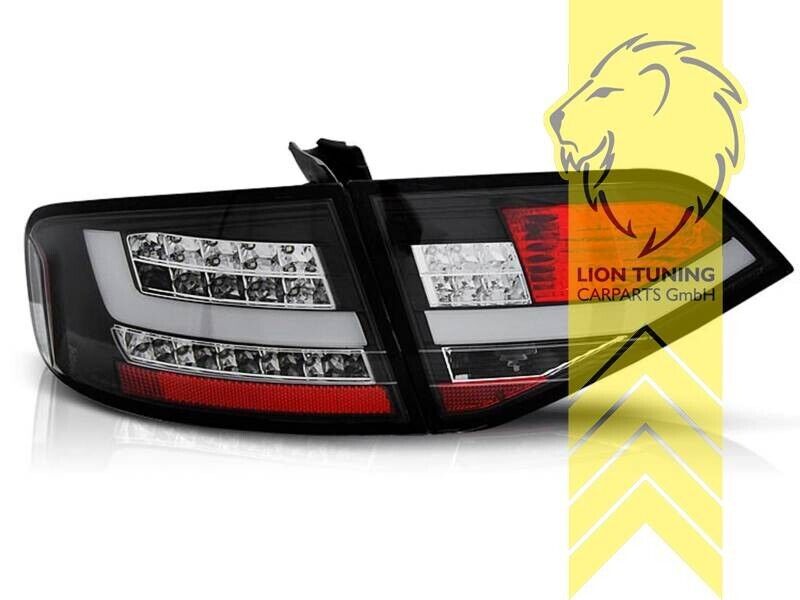 LT Pair LED REAR LIGHTS Lightbar DRL Audi A4 B8 8K Saloon 07-11 smoke S-Line