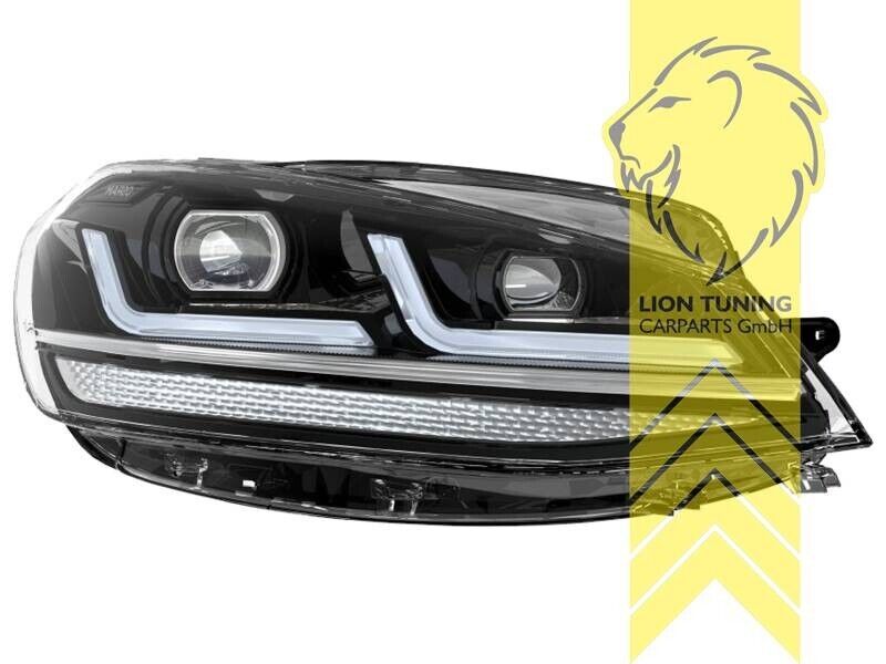 LT OSRAM LED DRL Lightbar Halo Projector VW Golf 7 MK7 Facelift black 17-19 LHD