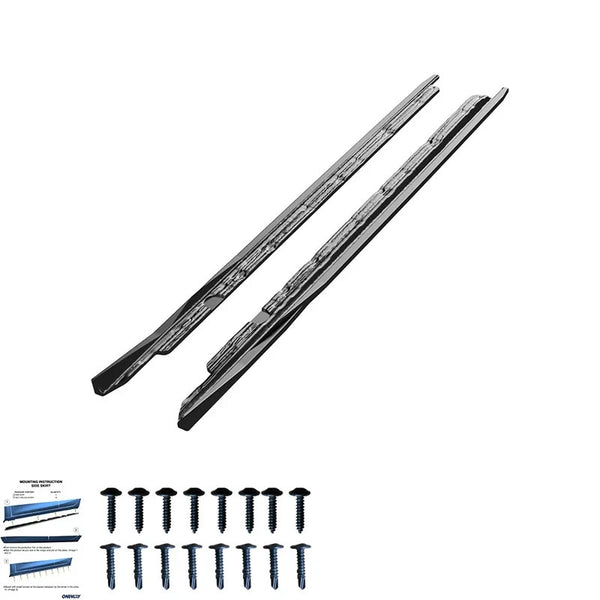 OW Side Skirts Extensions Audi A3 8V Sedan Facelift 16-20 Gloss Black ABS Screws