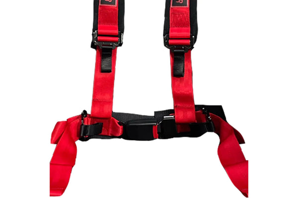 Trak Racer Sim Driving Simulator Bucket Seat Racing Harness Belt 4-point Red Blk