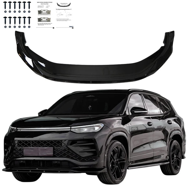 OW Front Bumper Lip Splitter Valance VW Tayron R-Line Mk1 2025+ Gloss Black