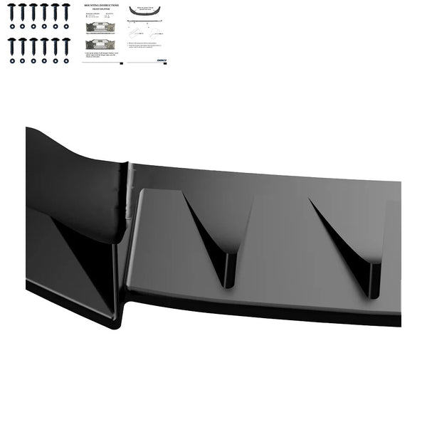 OW Front Bumper Splitter CUPRA Leon MK1 Facelift 2024+ TUV ABS Gloss Black