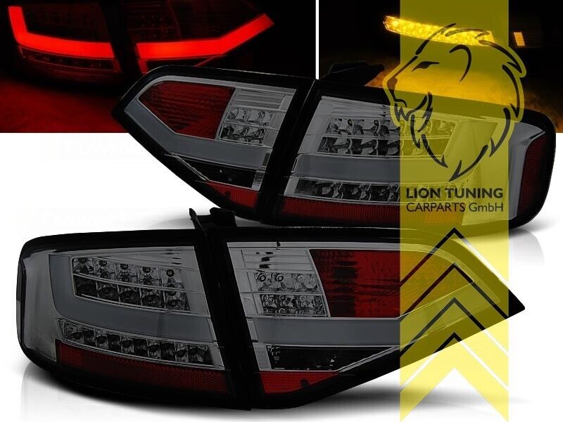 LT LED DRL Lightbar Rear Lights Tail Audi A4 B8 8K Limo black smoke 07-11 LHD