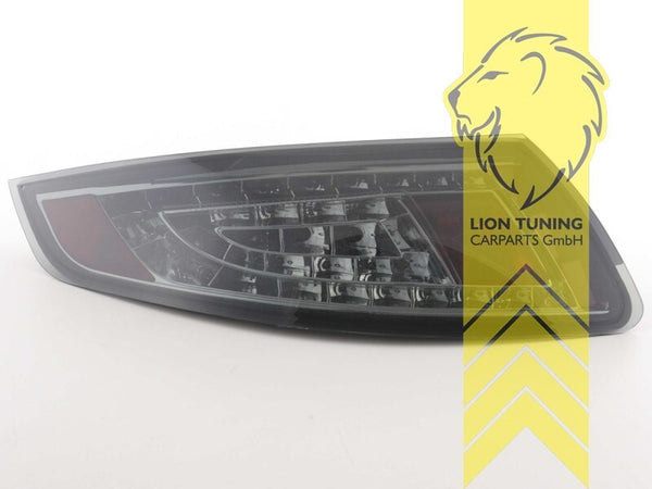 LT Pair LED DRL Lightbar Rear Tail Lights Lamps Porsche 911 Type 997 black LHD