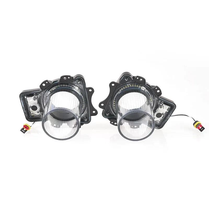 JLC LD902151 Pair 15-23 Dodge Challenger Headlights Demon Style LED Halo
