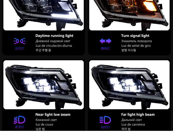 TYPY LED DRL OE XENON / HALOGEN Lightbar Projector Headlights Navara 14-21 LHD