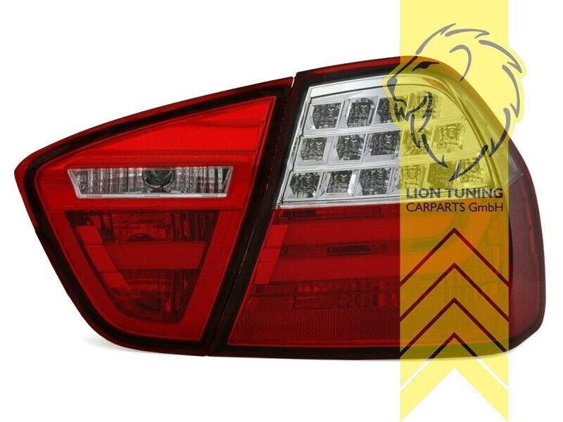 LT Pair LED Lightbar DRL Rear Lights Tail Lamps BMW E90 sedan red white LHD