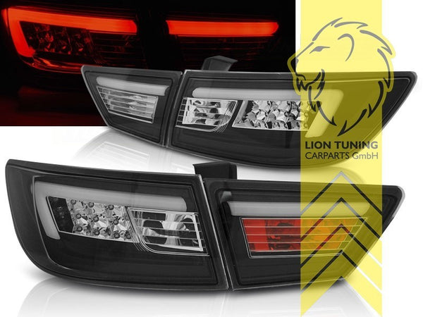 LT Pair LED Lightbar DRL Rear Lights Renault Clio 4 MK4  X98 12-16 black LHD