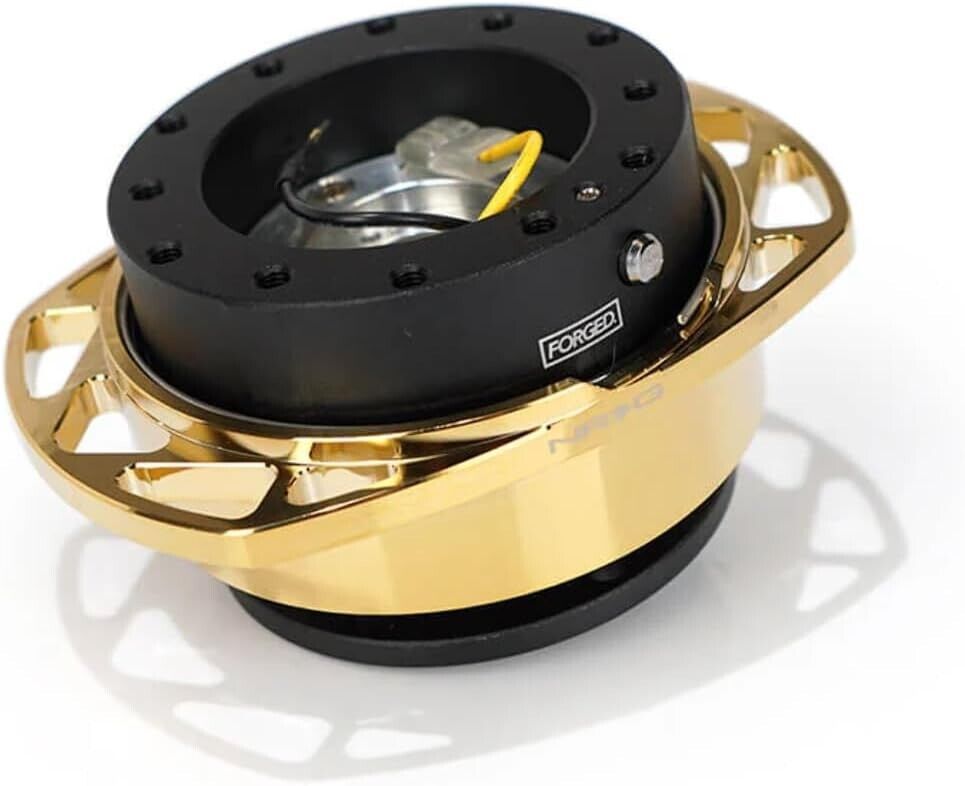 NRG Innovations NRG-SRK-257BK-CG GOLD Quick Release Steering Wheel Boss Hub Univ