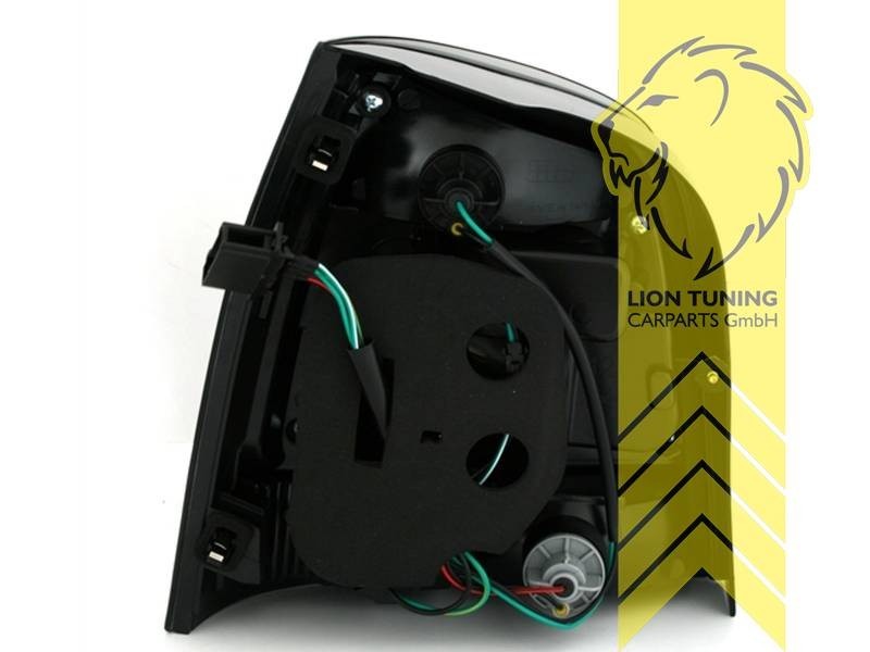 LT Pair LED Lightbar Rear Lights Tail VW Polo 9N 9N3 05-09 black smoke LHD