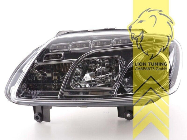 LT LED DRL Lightbar Halo Headlights VW Touran 1T1 1T2 Caddy 3 Chrome LHD