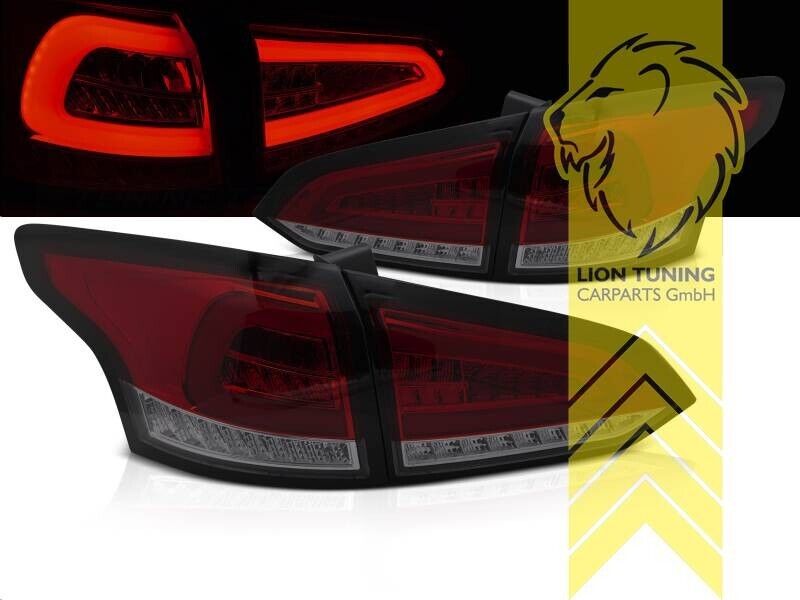 LT LED DRL Lightbar Rear Tail Lights Ford Focus 3 station wagon red black LHD