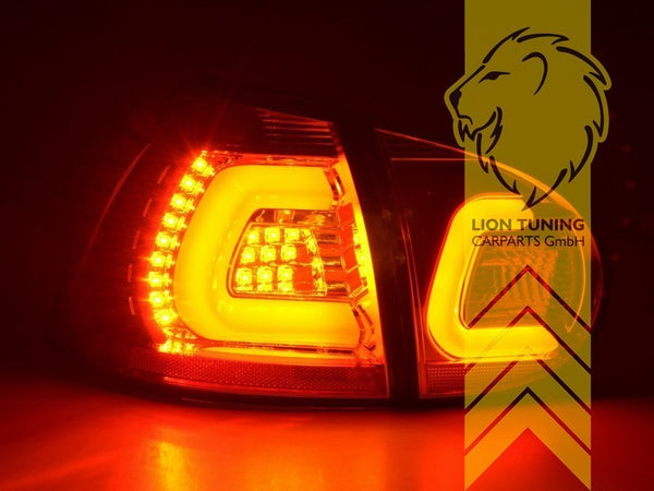 LT Pair LED DRL Lightbar REAR LIGHTS Tail VW Golf 5 white chrome 1K1 03-09 LHD