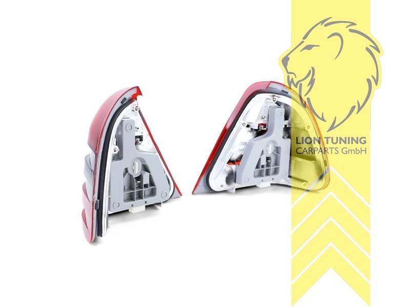 LT Pair Halogen Rear Lights Mercedes W202 C-Class 93-97 sedan red white LHD