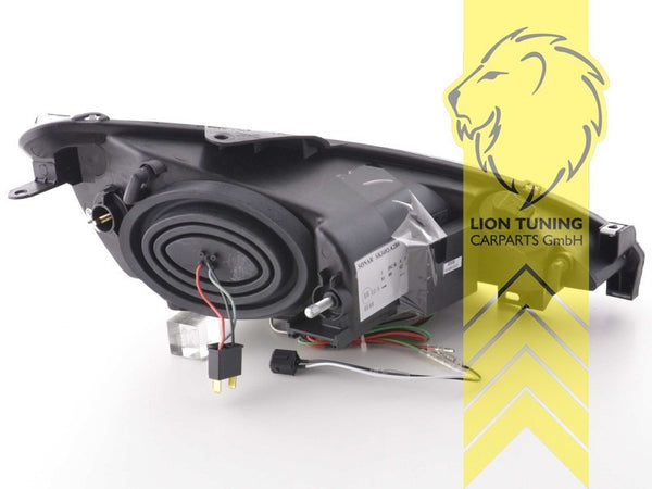 LT LED Angel Eye Halo Headlights Peugeot 206 206CC Cabrio Break black 98-07 LHD