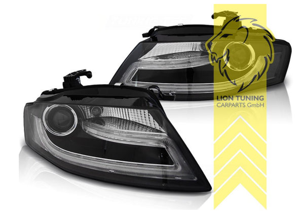 LT LED DRL Lightbar Halo Halogen Headlights Audi A4 B8 8K Limo Avant 07-11 LHD