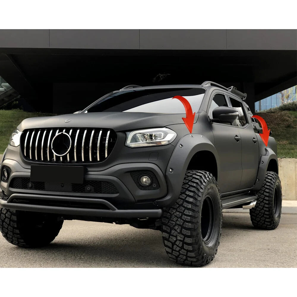 OW Fender Flares Wide Arch Kit Mercedes X Class W470 2017+ ABE TUV Black ABS
