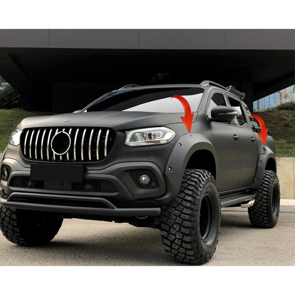 OW Fender Flares Wide Arch Kit Mercedes X Class W470 2017+ ABE TUV Black ABS