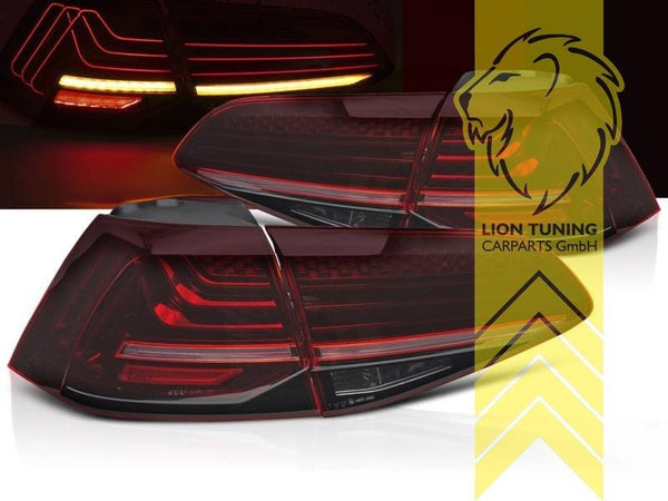 LT Pair LED Laser Line Lightbar REAR LIGHTS Tail Lamps VW Golf 7 red smoke LHD