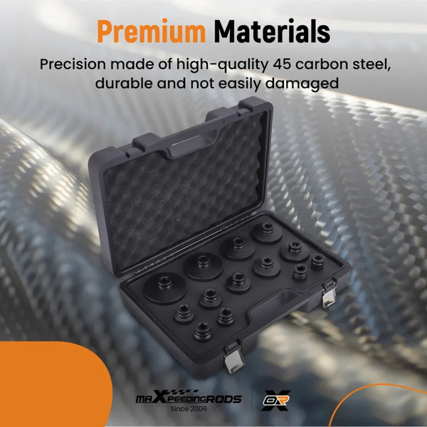 MXPR 13PC Special Socket Set For Grooved Nuts Internal Teeth 18-80mm 1/2DR Lock