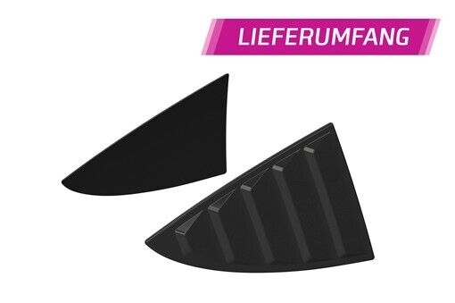 CSR Side window covers louvers Tesla Model 3 Unpainted ABS Matte Black 17+