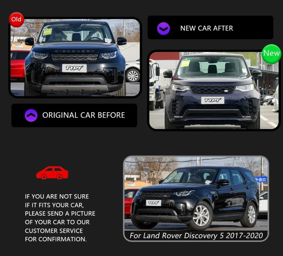 TYPY Pair Land Rover Discovery 5 2017-2020 LED DRL Dynamic Headlights LHD