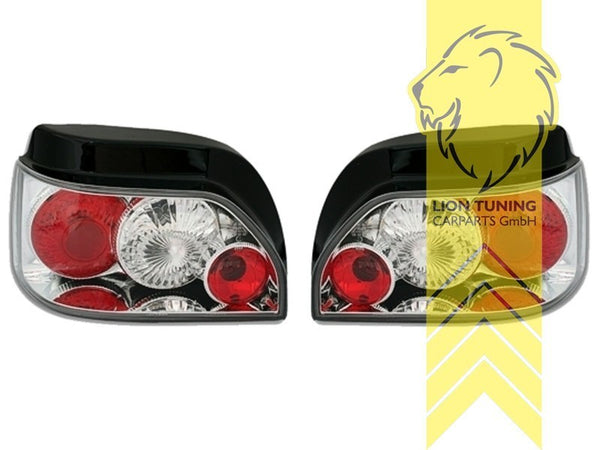 LT Pair Halogen Rear Lights Tail Lamps Renault Clio A B57 C57 90-98 chrome LHD