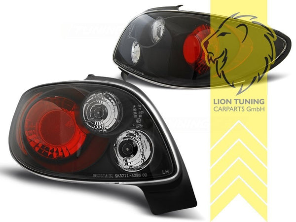 LT Pair Halogen Rear Lights Tail Lamps Peugeot 206CC 2D Cabriolet black Red LHD