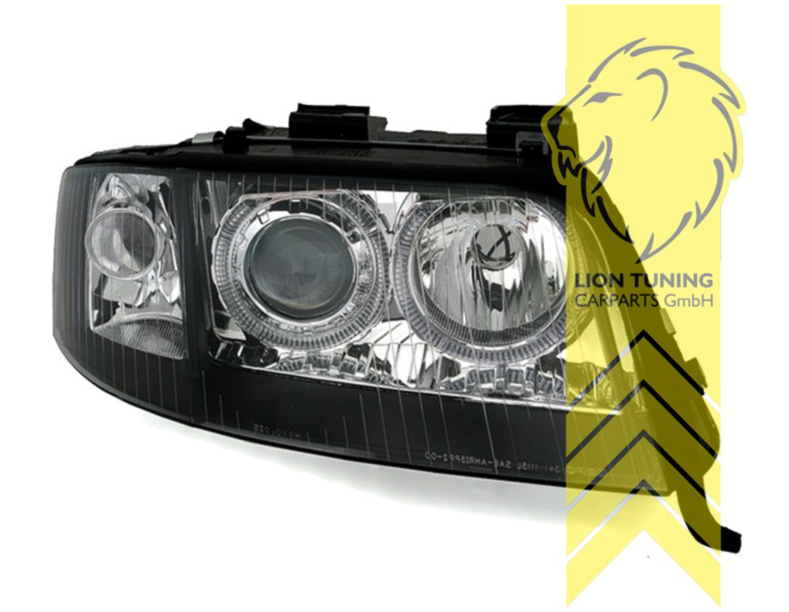 LT LED DRL Lightbar Halo Ring Headlights Audi A6 C5 4B Sedan Avant black XENON