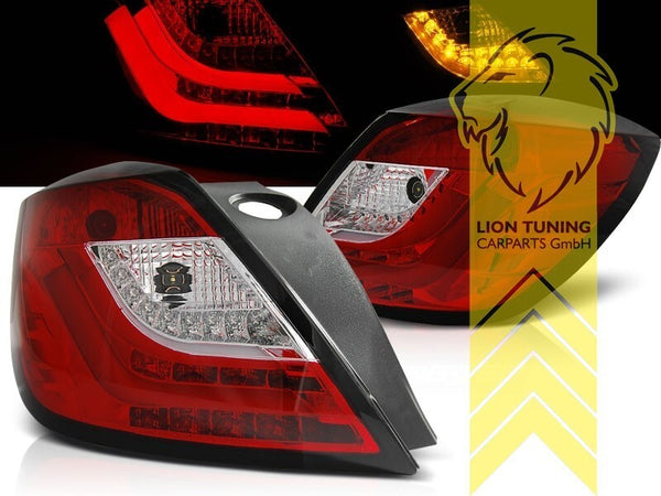 LT Pair LED DRL Lightbar Rear lights Vauxhall Opel Astra H GTC 05+ red clear LHD
