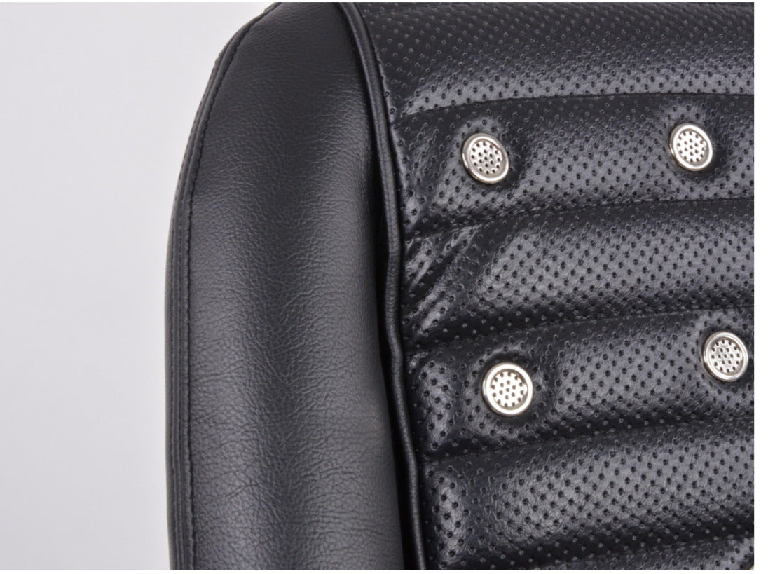 FK Pair Black Studded Headrest Classic Car Retro Kit Speedster Vintage Bucket Seats