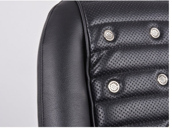 FK Pair Black Studded Headrest Classic Car Retro Kit Speedster Vintage Bucket Seats