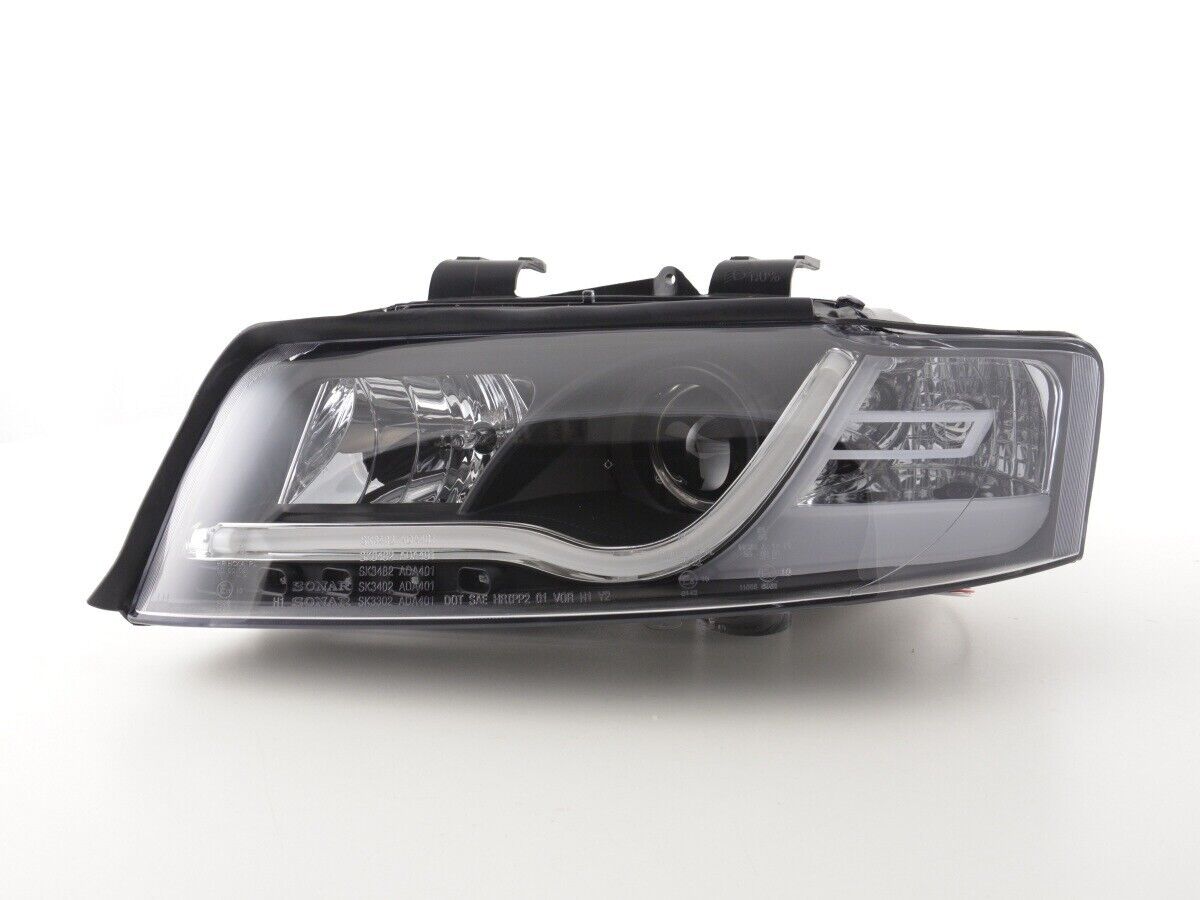 FK Pair LED DRL Lightbar Halo Headlights Audi A4 type 8E 01-04 black RHD S4