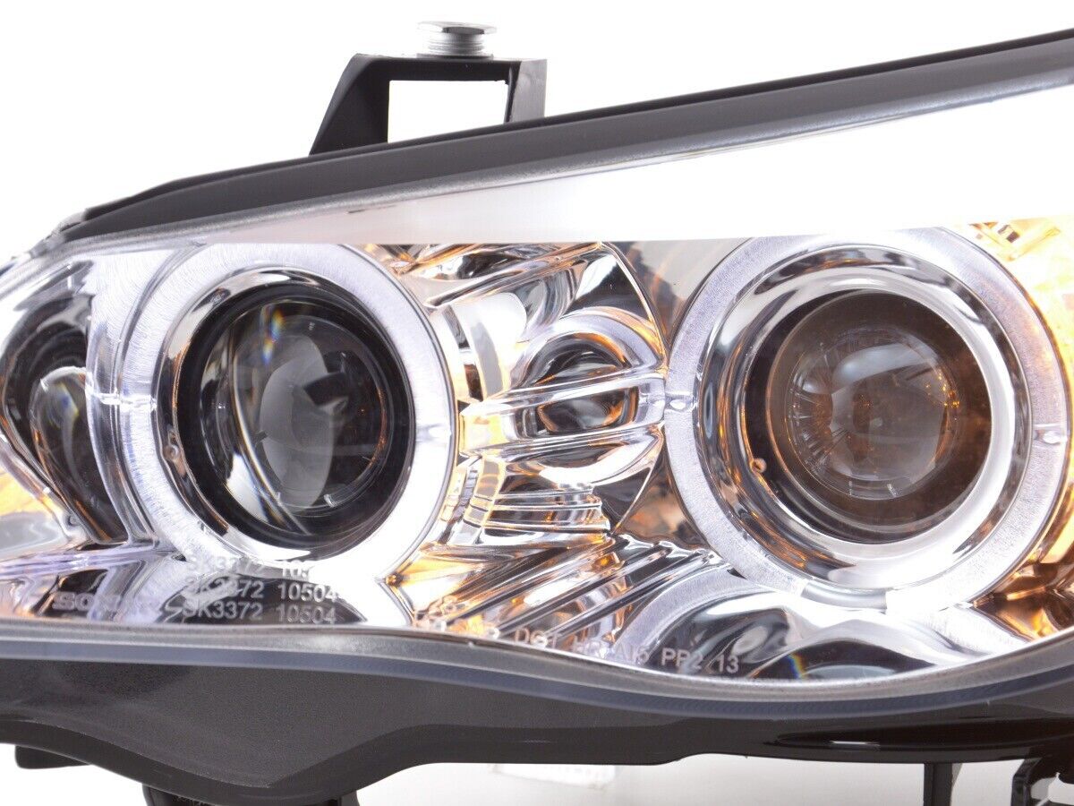 FK LED DRL Halogen Servo Headlights BMW 5-series E60 E61 03-07 Chrome LHD