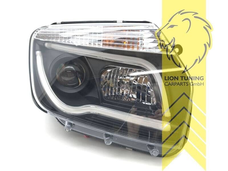 LT Set LED DRL Halo Lightbar Headlights Dacia Duster HS 1 MK1 10-13 black LHD