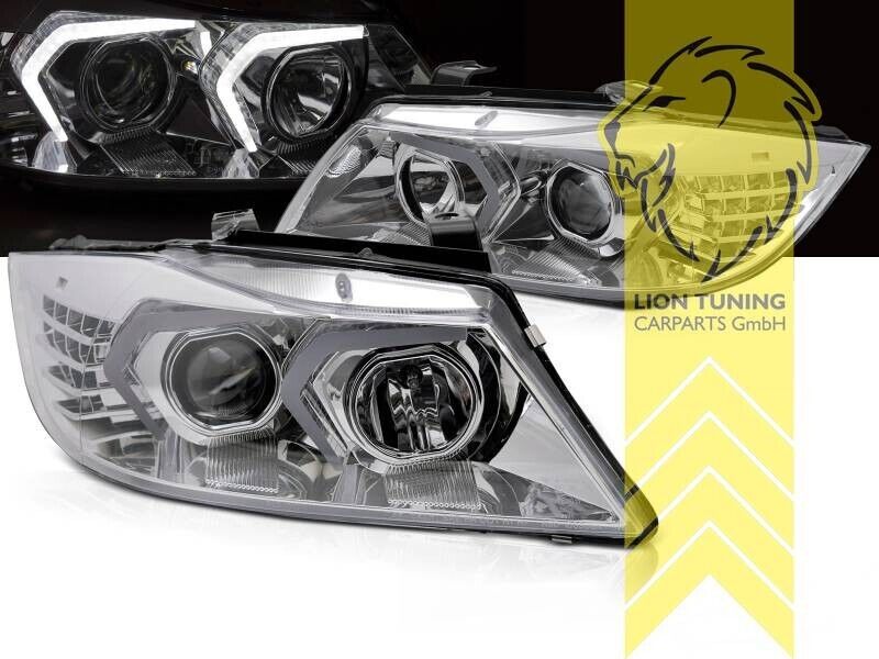 LT Pair LED DRL Lightbar Headlights BMW E90 Sedan E91 05-08 Touring chrome LHD