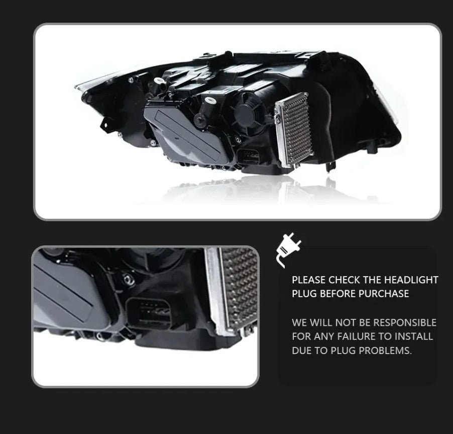 TYPY Pair BMW 3 Series E90 05-08 + 09-12 LED DRL Headlights Halogen / Xenon LHD