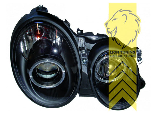 LT Halogen LED DRL Halo Headlights Mercedes CLK C208 Coupe A208 Cabrio black LHD