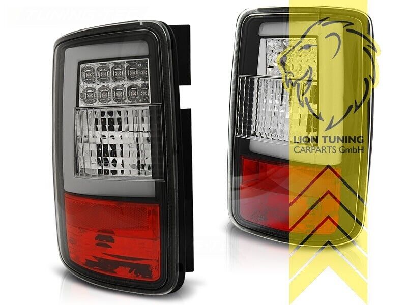 LT Set LED Lightbar REAR LIGHTS Tail Lamps VW Caddy 3 04-15 red clear LHD