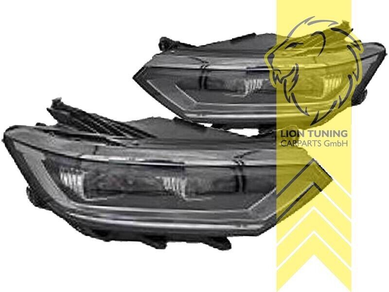 LT Pair LED DRL Lightbar Headlights VW Passat 3G B8 14-19 OE XENON black LHD