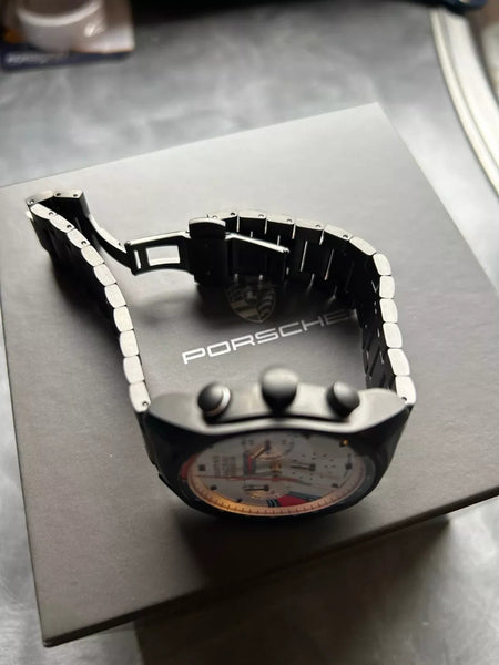WAP0700200P042 Rare 1911 Limited Edition Genuine Porsche Martini Racing Chrono Mens Watch 42mm Ronda 5030D