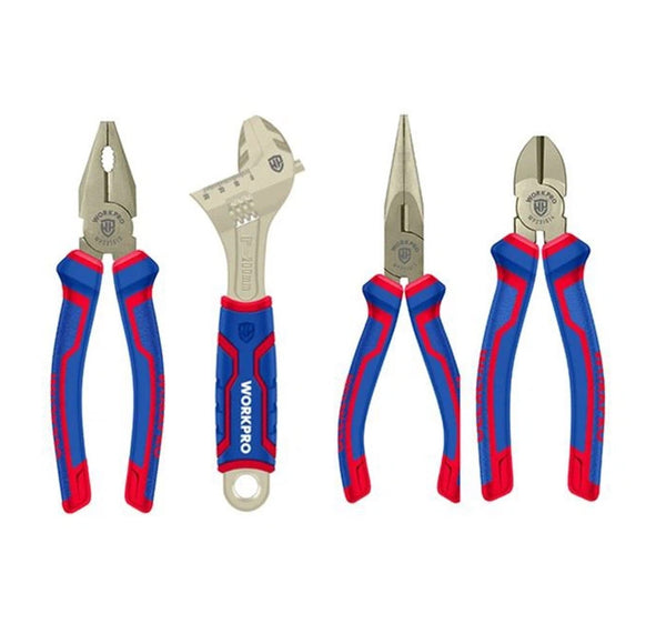 WORKPRO WP201009 4 Piece Pliers and Wrench Set