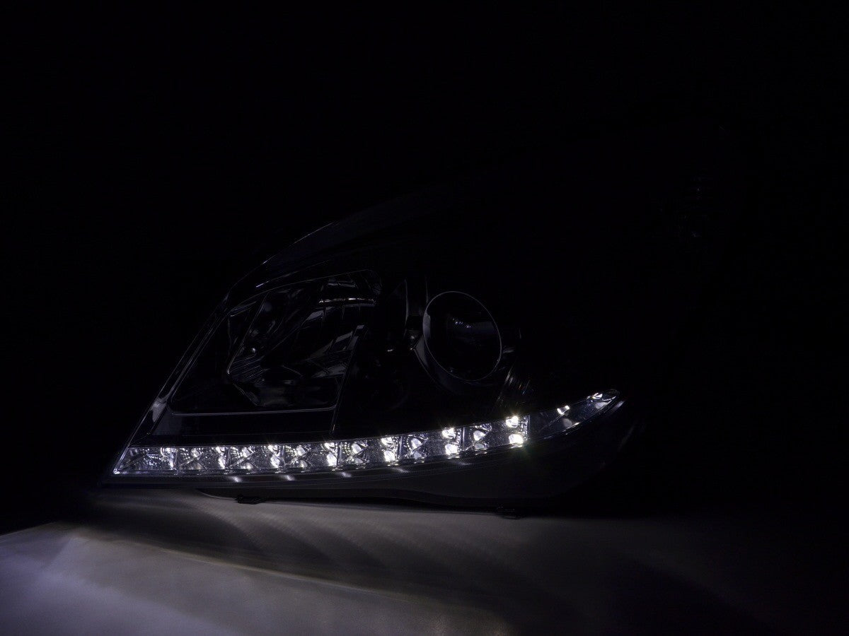 FK Pair LED DRL Lightbar Headlights Opel Vauxhall Astra H 04-10 chrome RHD